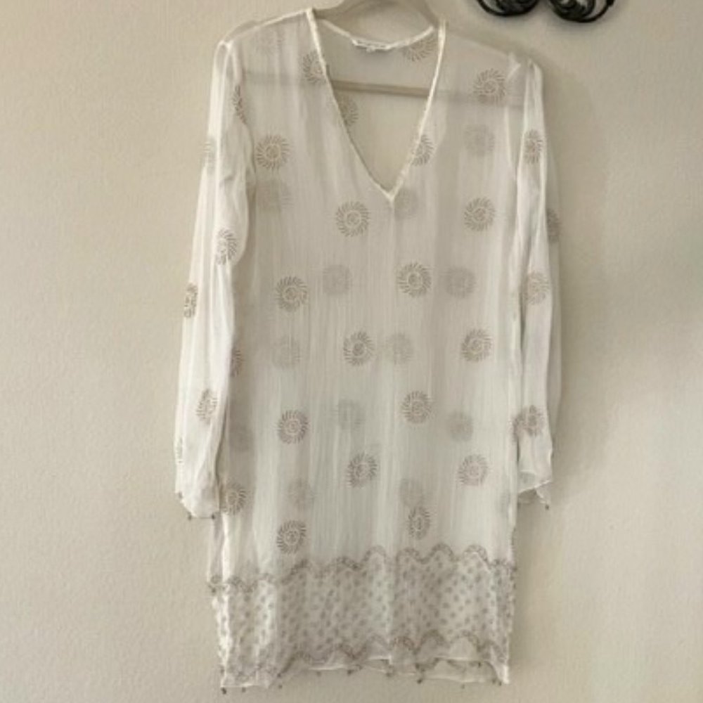 Sita de Vesci Sheer Silk Mini w Beaded Hem